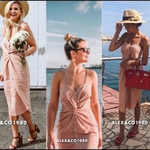 COPY - ZARA | Twist Front Gingham Dress